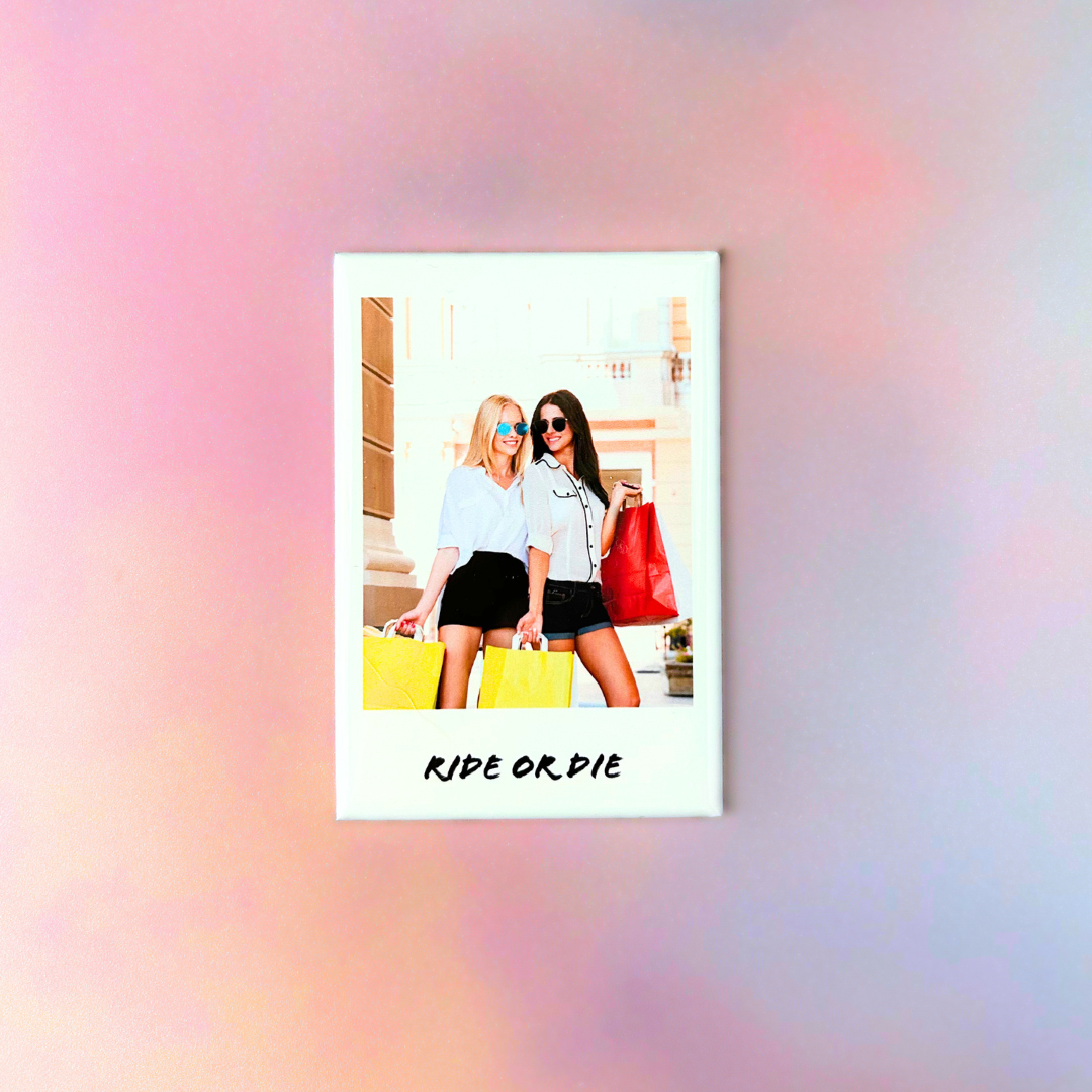 Single Polaroid-Inspired Photo Magnet