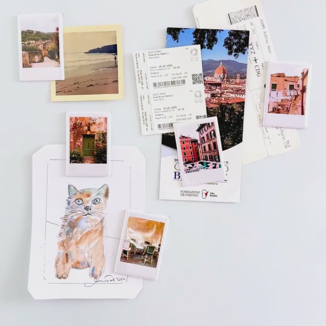 Load video: Custom Travel Souvenir Polaroid Photo Magnets